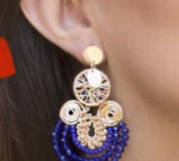 Colorful Egyptian Charm Earrings - 14K Gold-Plated
