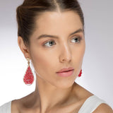 Crystal Drop Earrings - 14K Gold Plated