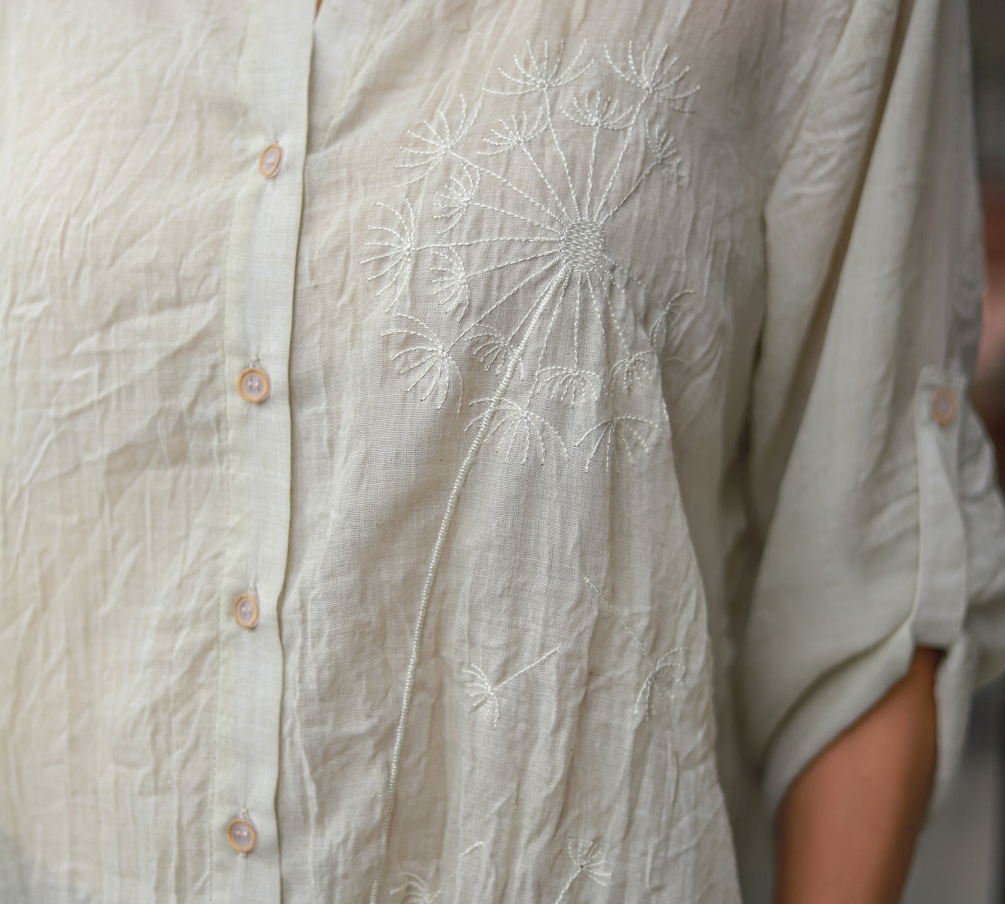 Embroidered Cotton Blouse: Classic Elegance