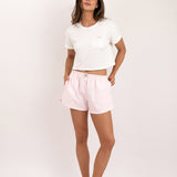 Women’s Pajama Set – Soft Short Sleeve Top & Shorts with Pockets