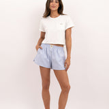 Women’s Pajama Set – Soft Short Sleeve Top & Shorts with Pockets