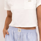 Women’s Pajama Set – Soft Short Sleeve Top & Shorts with Pockets