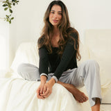 Women’s Pajama Set – Soft Long Sleeve Top & Pants, Cozy Pockets