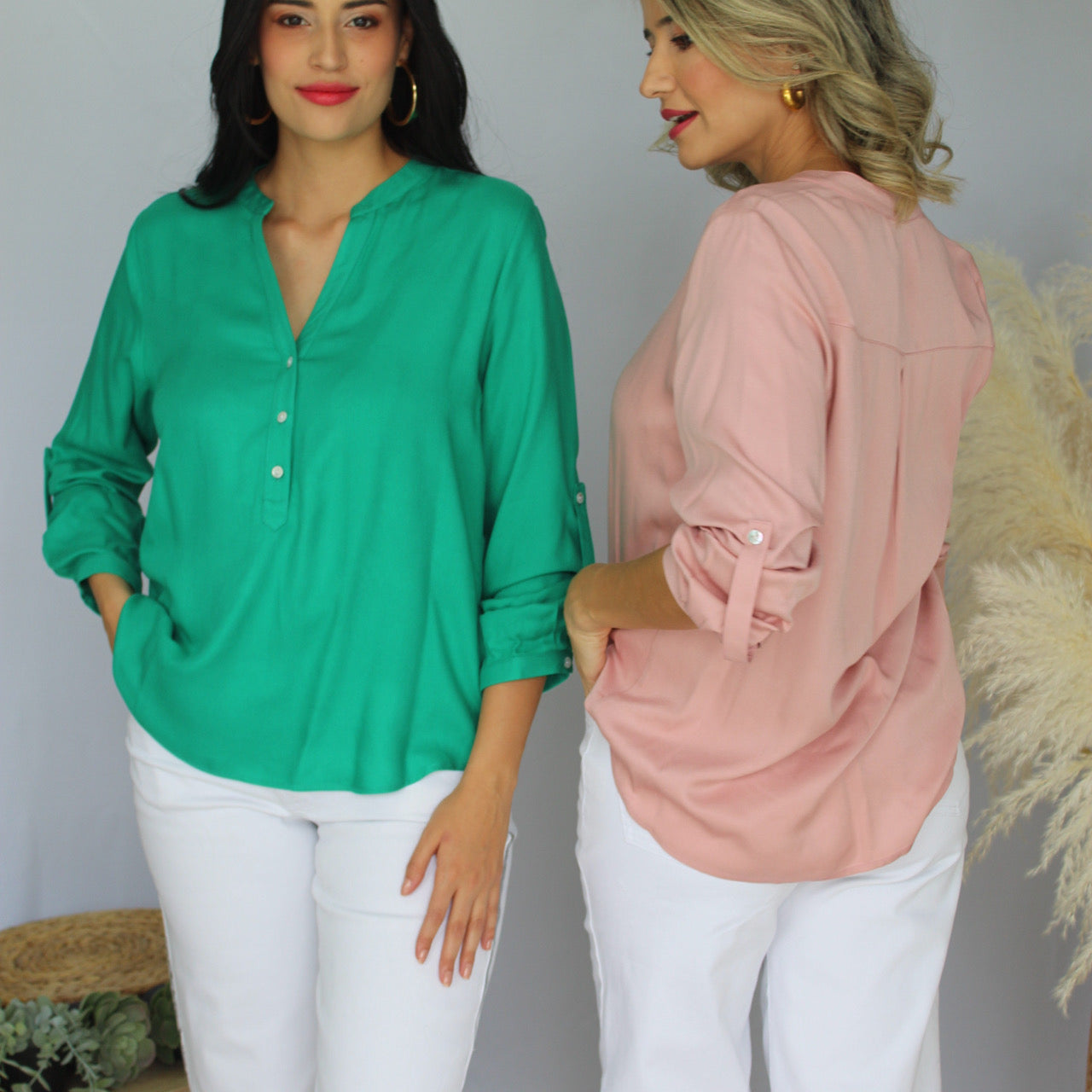 Versatile V-Neck Blouse