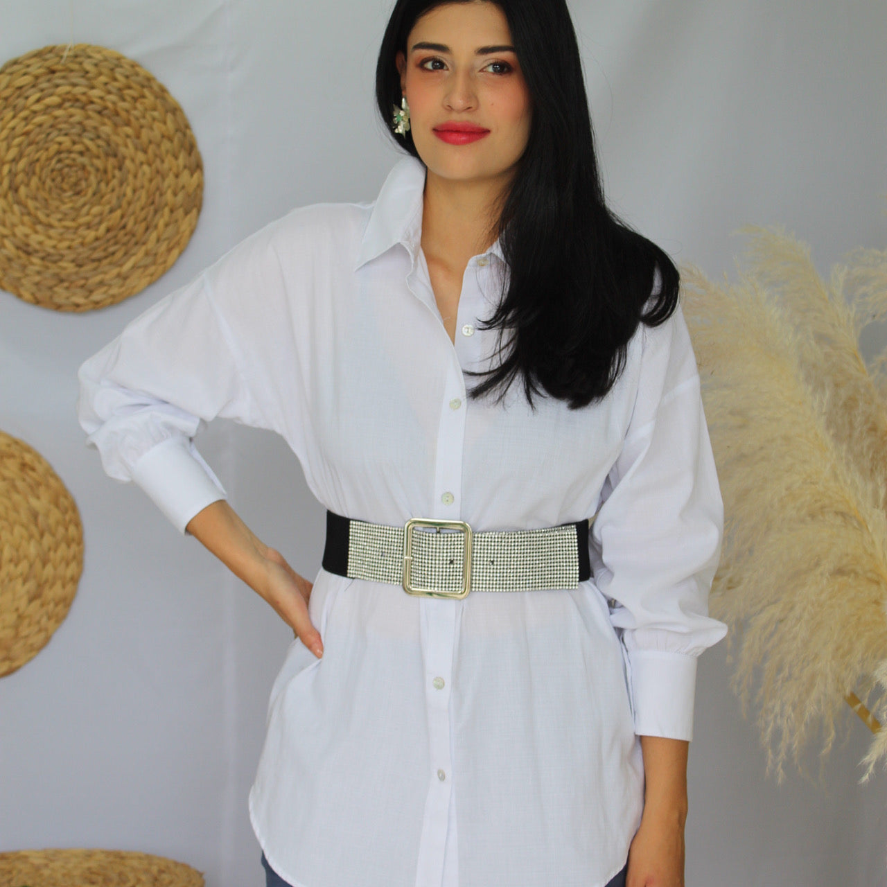 Versatile Cotton Shirt-Style Blouse