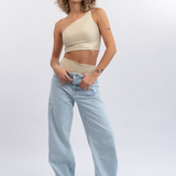 The Glow One-Shoulder Crop Top Inevitable