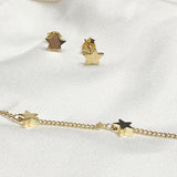 18K Gold Plated Star Jewelry Set