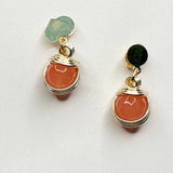 Mini Solitaire Agate Earrings Collection