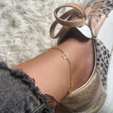 14K Gold-Plated Star and Moon Anklet